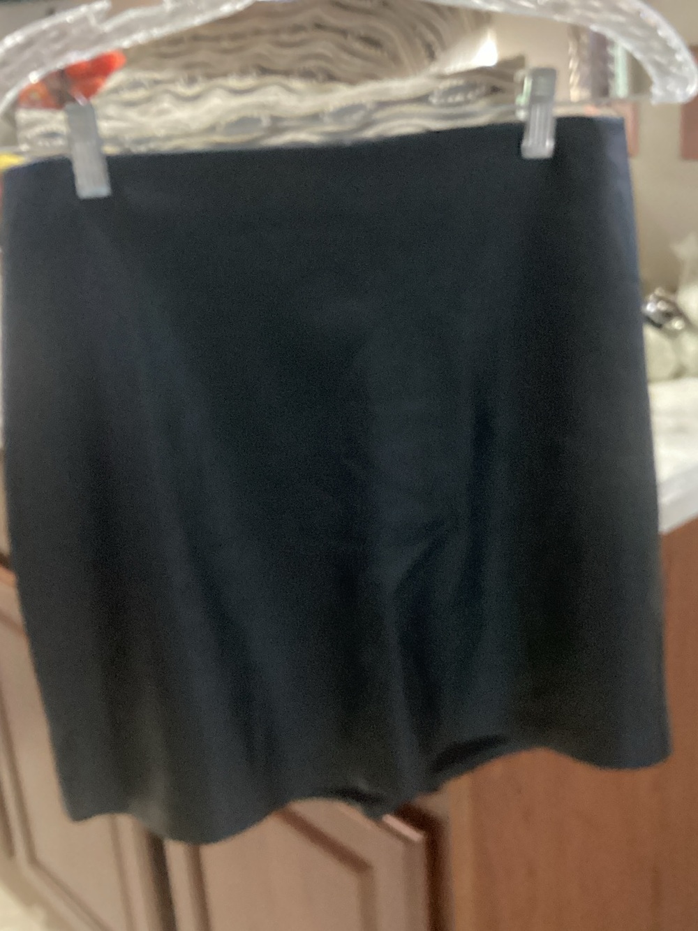 Express Black Pleather A-Line Mini Skirt 18” Length Elastic Waist